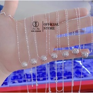 HHJ silver milled sphere necklace