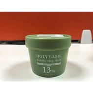 HolyBasilBubbleDeepMask–HolyBasil&CarbonatedWaterforPores&kheads,KoreanClaytoBubbleWash-OffPack(90g/