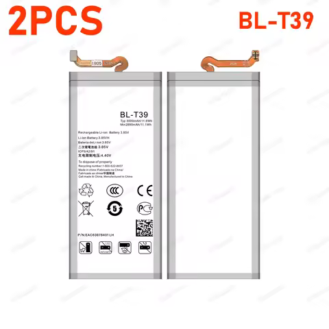 2Pcs 2025 Years Original BL-T39 3000mAh Battery For LG G7 G7+ G7ThinQ LM G710 ThinQ G710 Q7+ LMQ610 