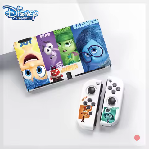 Disney Inside Out 2 TPU Soft Case Joycon Protective Shell for Nintendo Switch OLED Console Crystal C