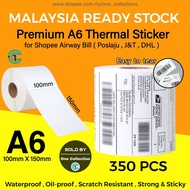 A6 Thermal Sticker 350 pcs Airway Bill Shipping Label 100mm*150mm Consignment Sticker Kurier Sticker 热敏纸