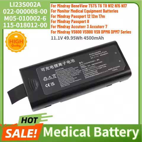 LI23S002A High Quality Medical Battery 11.1V 4500mAh for Mindray BeneView T5T5 T6 T8 N12 N15 N17 Bra
