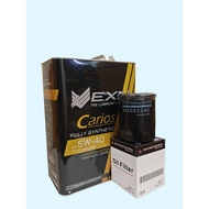 EXN Aisin Engine Oil Fully 5W40 4 Liter Combo + Mitsubishi Oil Filter  MZ691140
