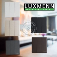 LUXMENN TRIPLE 3 GANG 1 WAY LIGHT SWITCH LUX-T3-K3 SERIES WHITE BLACK GOLD GREY BROWN