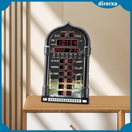 [Direrxa] Azan Clock Digital Clock Mosque Prayer Clock Reminder Ramadan for Home/Office Alarm Clock Calendar LED Prayer Clock