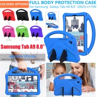 Kids Case for Samsung Galaxy Tab A9 8.7 inch 2023 X115 Tablet case for Samsung Tab A9 8.7'' SM-X115N EVA Shockproof Silicone Handle Stand cover case