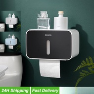 ECOCO Toilet Paper Tissue Box Paper Dispenser Paper Box Wall Mounted Paper Roll Holder Bathroom Rack