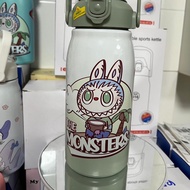 แก้วเก็บความเย็น ขนาด1200ml เก็บความเย็น/ความร้อน ลายการ์ตูน SUS316 เปิดฝาหลอดเด้ง แก้วอเมซอน สีดํา 