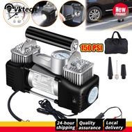 12V Car Tire Inflator Heavy Duty Dual Cylinder Tire Inflator 150PSI Electric Car Tyre Inflator Autom