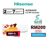 (SAVE 4.0) Hisense Air Cond AI25KAGS 2.5HP Inverter Air Conditioner R32