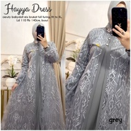 Latest Hayya Dress New Brocade/ Muslim Dress HAYYA BRUKAT DRESS LUXURY PARTY DRESS CRINKLE MIX tulle