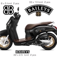 Scoopy Baileys Motorcycle Stickers