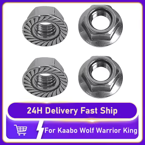 2/4pc Universal M14 Iron Flange Nut for ZERO 10X 11X for Kaabo Wolf Warrior King Electric Scooter To