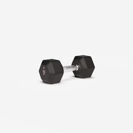 DOMYOS Hex Dumbbell Cross Training and Weight Training 10kg, black