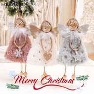 [H&L]Soft Velvet Angel Doll Ornament - Christmas Hanging Pendant with Golden Halos, Home Decor Gift 