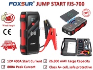 Foxsur จั๊มสตาร์ท Jump Start 12V 26800mAh / 39800mAh สำหรับ รถยนต์ รถมอเตอร์ไซด์ รถดีเซล รถเก๋ง รถปิคอัพ รถตู้ รุ่น FJS-600 / FJS-700 / FJS-800