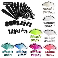 [CHiWANji] 36 Pieces/  Gauges Stretching Kit Acrylic 14G-00G Expander Tapper  Body Jewelry