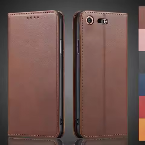 Magnetic attraction Leather Case for Sony Xperia XZ Premium G8142 G8141 Holster Flip Cover Case Wall