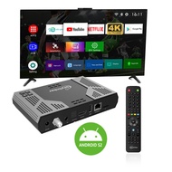 4K Android OTT+DVB-S2 Hybrid hi6323 5G Wifi 2+16GB OTT+H.265 DVB Decoder Digital Satellite TV Receiv