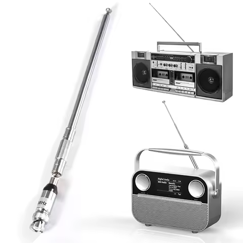 76-108MHz Telescopic Antenna FM Radio Antenna BNC Connector Universal Aerial Telescopic Aerial for F