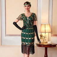 1920S Dresses For Women, Fringed Sequin Dresses,Roaring 20s Costumes For Harlem Nights