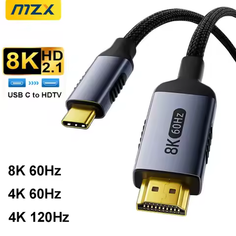 MZX 8K 4K 60Hz 3.28/6.56/9.84ft 1m/2m/3m USB C to HDMI-Compatible HDTV Cable Converter 120Hz Type Co
