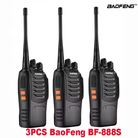 3PCS Walkie Talkie Original Baofeng BF888S 5W BF-888S 5KM UHF Transceiver Portable Two Way Radio BF 