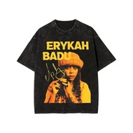 Plus Size Men's Erykah Badu Character Print T-Shirt, Vintage Soul Singer, Street Style