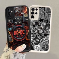 HK-41 Rock ACDC Shockproof Casing for Black and White Silicone Samsung S24 A26 A54 S21 FE M15 S25 A5