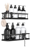 Source Five-Piece Non-Perforated Shower Rack and Toilet Organizer Wall-Mounted Bathroom Corner Stora