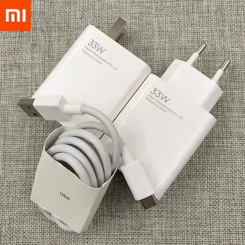 Xiaomi Charger Original 33W EU/US Fast Turbo Charge 6A Type C Cable For Mi 10 10T Pro POCO X3 X4 Pro