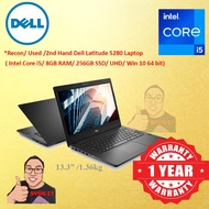 #1283 *Recon / Used / 2nd Hand / Budget Laptop Dell Latitude 5280 Intel Core i5 8GB 256GB SSD Win11 