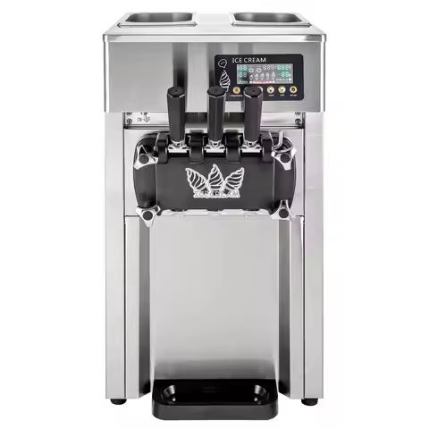 VEVOR Ice Cream Machine 1200W A168 Panassonic Compressor Ice Cream Maker 3Flavors Ice Cream Making M