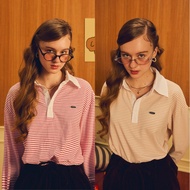 M สี Red Velet จัดส่ง 25 DEC lookbookpetite benny rugby shirt (adult) เสื้อรักบี้ผู้ใหญ่แขนยาวลายทาง