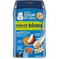 Gerber, Cereal for Baby, Powerblend, 8+ Months, Probiotic Oatmeal, Lentil, Carrots & Apples, 8 oz (2