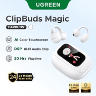 【LCD Touch】UGREEN ClipBuds Magic Bluetooth Earphone Smart Touch Screen| Bluetooth 5.4| Low Latency |