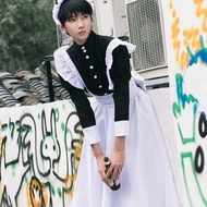 Costume Costum Baju Maid Dress Cowok / Maid Cosplay Oufit 19 Panjang Terlaris