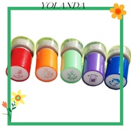 YOLAN 5Pcs Teacher Seal Stamp, Cute Animals Praise Spanish Seal, Portable Set Award Durable Encourag