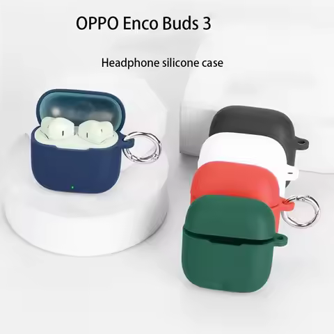 For OPPO Enco Buds 3 Case Silicone Solid Color Shockproof Earphone Accessories Protector For OPPO En