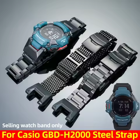 10 style Black steel Strap For Casio G-SHOCK GBD-H2000 3515 smart watch modified Stainless steel met