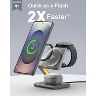 Qi2 3-in-1 Wireless Charging Station for Samsung Galaxy S25 S25+ S25 Ultra S24 S23 S22 S21 Note Seri