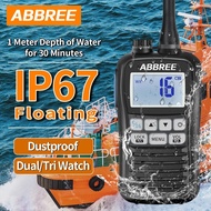 ABBREE AR-25M 船用無線電收發器對講機 IP67 防水 VHF 手持式漂浮船用雙向無線電
