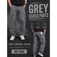 Men Straight Cut Cargo Pant 6 Pocket Premium Twill Casual Comfortable Regular Fit Streetwear