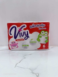 กระดาษทิชชู่ Vivy Red Roll 1 ห่อ 6 ม้วน