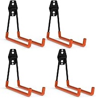 4 Large U Garage Hooks, Shed Steel Garage Tool Storage for Organizing Power Tools, Laddy, Bulk Items