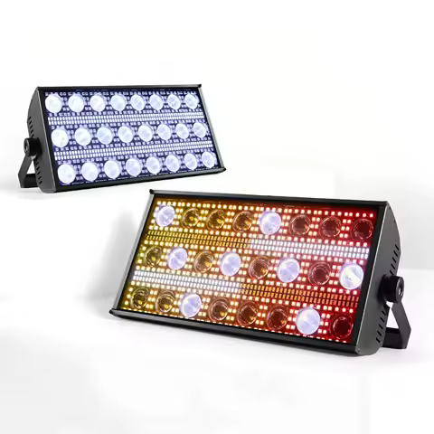 300W LED Stage Lights Strobe LED RGBW DJ Lights Wash and Beam Lighting Sound Control DMX 512 Lights