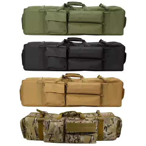 Military Tactical Dual Gun Backpack Sniper Hunting Outdoor Double Rifle Carry Bag for M4A1 AR15 M249
