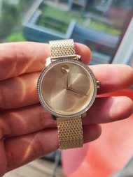 MOVADO Bold Shimmer Ladies Yellow Gold Crystal Watch 3600656 金色女裝水晶手錶