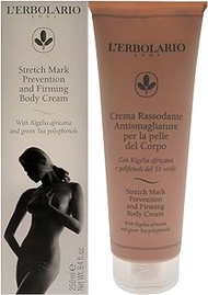 L'Erbolario Stretch Mark Prevention and Firming Body Cream - Moisturizer for Restructuring and Anti Aging - Body Lotion for Dry Skin - Body Butter with Olive Oil, Ginseng and Green Tea - 8.4 oz