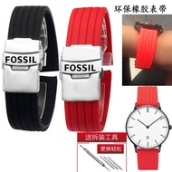 High Quality Genuine Leather Watch Straps Cowhide Fossil Fossil watch with a rubber male adapter original model rubber silicone bracelet pin buckle 20 to 22 mm men and women